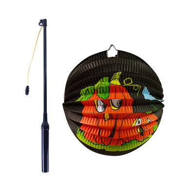 Rappa Lampión Halloween dýně 25 cm se svítící hůlkou 50 cm