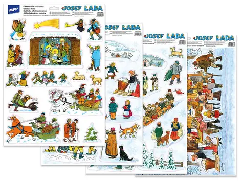 Rappa Okenní fólie vánoce Josef Lada VA019