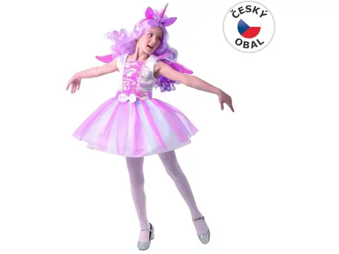 MaDe 09453 - Šaty na karneval - jednorožec, 110 - 120 cm