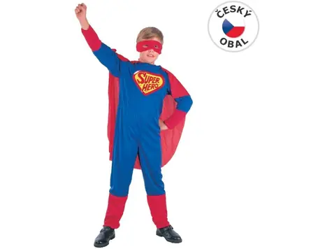 MaDe 55537 - Kostým na karneval Super hrdina, 110-120cm