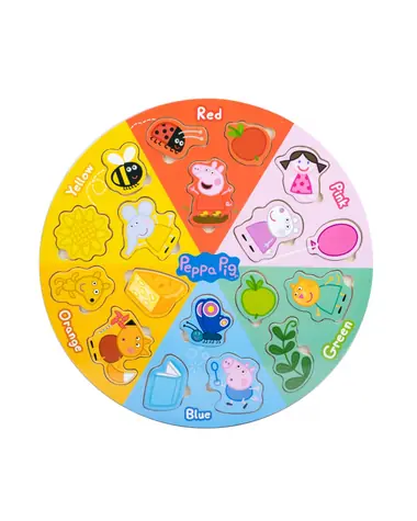PEPPA PIG - Barevné vkládací puzzle s tvary / od 3 let