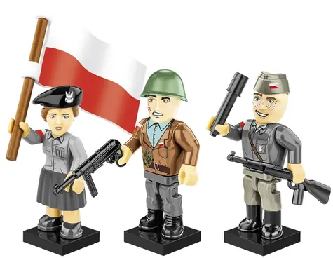 COBI 2057 3 figurky s doplňky Varšavské povstání / 35 kostek / od 3 let