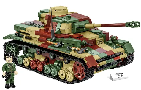 COBI 2592 II WW PzKpfw IV Ausf. G / 1107 kostek / 1 figurka / 1:28 / od 10 let