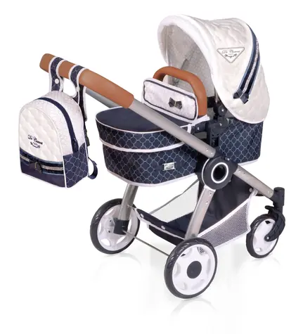 DeCuevas Skládací kočárek pro panenky 3 v 1 s batůžkem TOP Collection 2020 - 70 cm / od 3 let