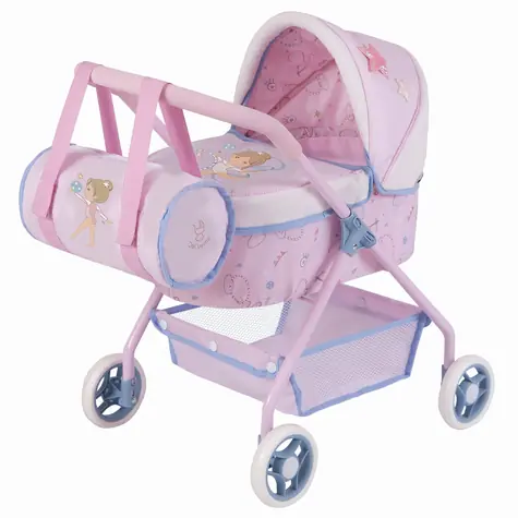 DeCuevas Můj první kočárek pro panenky s taškou GALA 2023 - 56 cm / od 3 let