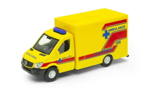 Welly Mercedes-Benz Sprinter AMBULANCE 1:34 žlutá