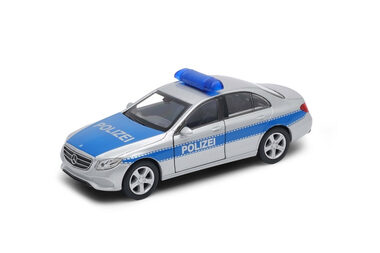 Welly 2016 Mercedes-Benz  E-Class POLIZEI 1:34 stříbrný s modrým pruhem