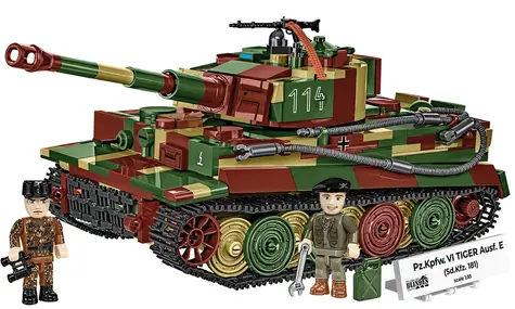 COBI 3124 II WW PzKpfw VI Tiger Ausf E, 2v1 / 862 kostek / 2 figurky / 1:35 / od 10 let