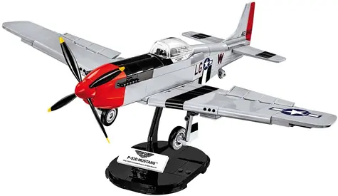 COBI 5846 TOP GUN P-51 D Mustang / 350 kostek / 1 figurka / 1:32 / od 6 let