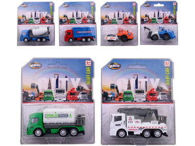 MaDe Auta stavební 6 druhů / 8,3 x 3,2 x 4,1 cm / od 3 let