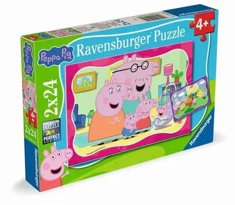 Ravensburger Prasátko Peppa / 2x24 dílků / od 4 let