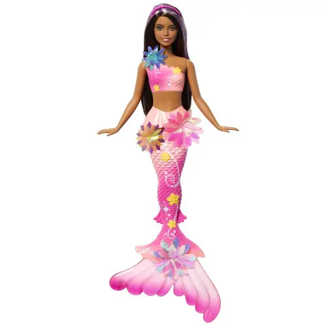 Mattel JDM73 Barbie Dreamtopia - Kouzelná květinová mořská panna - tmavovláska / od 3 let 