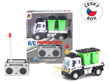 MaDe 08448 Auto popelářské s kontejnery na dálkové ovládání / 12 x 7 x 6 cm / od 6 let