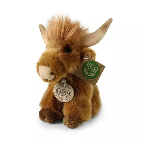 RAPPA Plyšový skotský náhorní skot 16 cm / ECO-FRIENDLY / od 0 let
