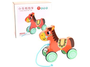 MaDe 20367 Dřevěné tahadlo kůň / 16 cm / od 3 let