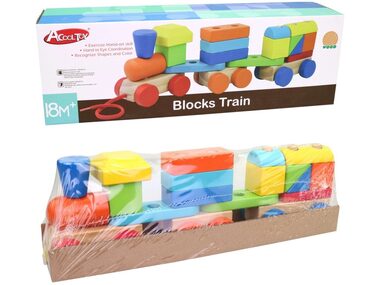 MaDe Dřevěné tahadlo vláček / 35 cm / od 18 měsíců