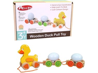 MaDe Dřevěné tahadlo kačena / od 3 let