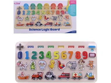 MaDe Naučné puzzle, čísla, zvířáta / od 3 let