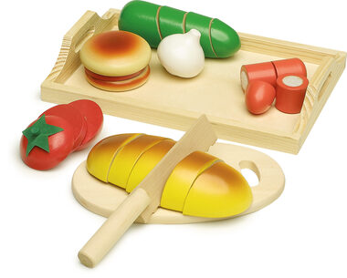 small foot Dřevěná krájecí svačinka / od 3 let