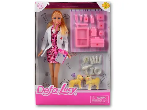 MaDe 95468 Panenka Lucy veterinářka růžová / od 3 let