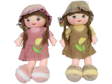 MaDe Panenka hadrová s kloboukem / 40 cm / od 3 let