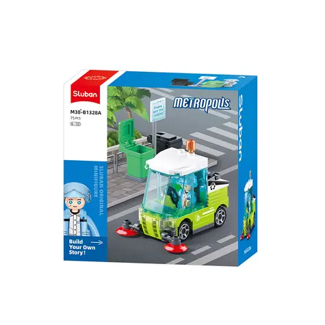Sluban Metropolis M38-B1328A Silniční čistící vůz / počet dílků: 75 / od 6 let