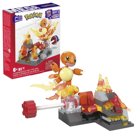 Mattel HTH86 MEGA Pokémon dobrodružství - charmander s ohnivým typem / od 6 let