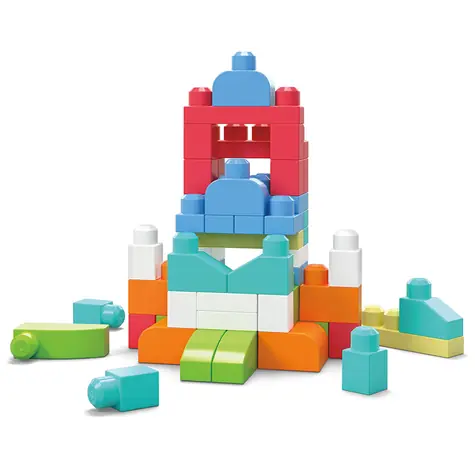 Mattel DCH54 MEGA bloks fb big building bag girls / 60 dílů / od 12 měsíců