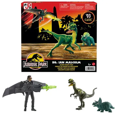 Mattel Jurassic World ian malcolm s dinosaury a doplňky / od 4 let