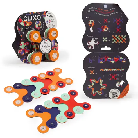 CLIXO Tiny & Mighty Space - magnetická stavebnice 9 kusů