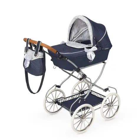 DeCuevas 80044 Skládací kočárek pro panenky s taškou Vintage 2025 - 81 cm