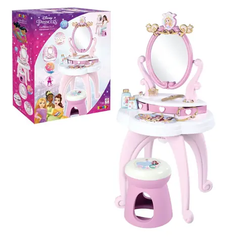 Smoby Disney Princess Toaletní stolek se židličkou 2v1 / od 3 let