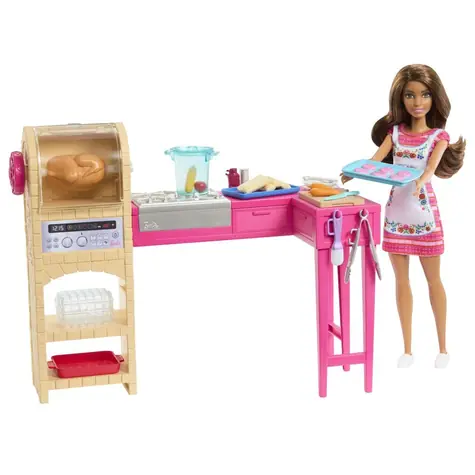 Mattel Barbie panenka teresa a kuchyňka herní set / od 3 let