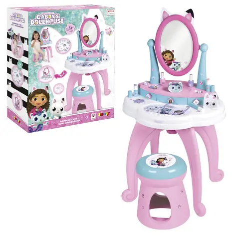 Smoby Gabby´s Dollhouse 2v1 Toaletní stolek se židličkou / od 3 let