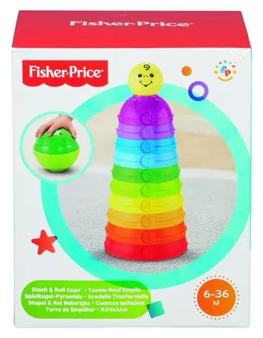 Mattel Fisher Price aktivní skládačka s rolničkou / od 6 měsíců