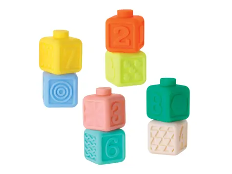 Infantino Kostky Squeeze & Stack 8 ks / od 6 měsíců
