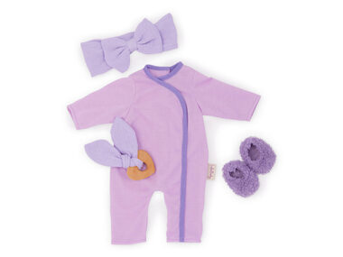 LullaBaby Dupačky pro panenku fialové s doplňky / od 2 let