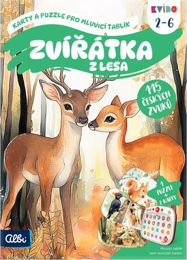 ALBI Kvído Karty a puzzle: Zvířátka z lesa