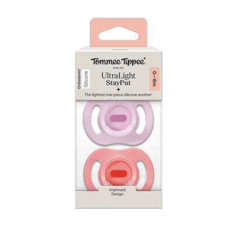 Tommee Tippee Silikonový Dudlík Ultra-light 0-6m, 2 ks - více barevných variant 