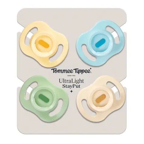 Tommee Tippee Silikonový Dudlík Ultra-light 0-6m, 4 ks, BOY 
