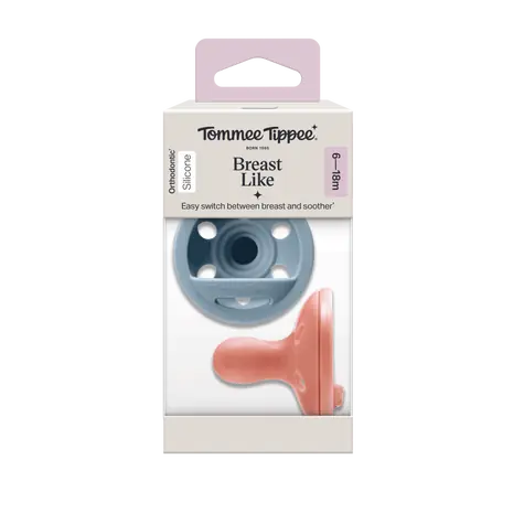 Tommee Tippee Silikonový Dudlík Breast-like 6-18m, 2 ks  