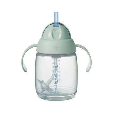 Tommee Tippee Tréninkový Netekoucí Hrnek s brčkem se závažím, 240 ml, od 6m+, zelený 
