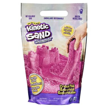 Spin Master Kinetic Sand balení třpytivého růžového písku 0,9 kg / od 3 let