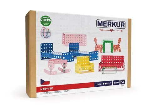 Merkur - Příslušenství k domečku pro panenky - nábytek / 219 dílků / od 5 let
