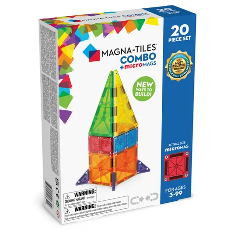ROZBALENO MAGNA-TILES® Magnetická stavebnice - Combo 20 ks / od 3 let / rozbaleno