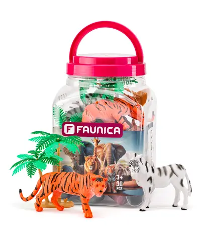 Faunica Zvířátka figurky sada v MEGA tubě - Safari / od 3 let