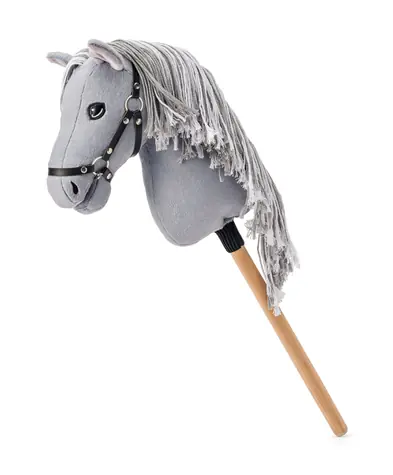 Faunica Hobby horse Apollo, šedý kůň na tyči, provázková hříva / od 3 let