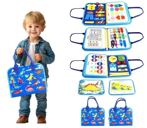 2Kids Toys Senzorická busy kniha Dinosauři 2 / od 3 let