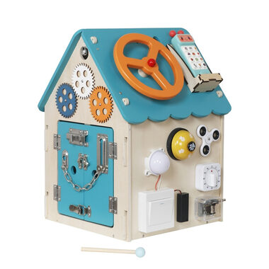 2Kids Toys Activity board Domeček tyrkysová / od 3 let