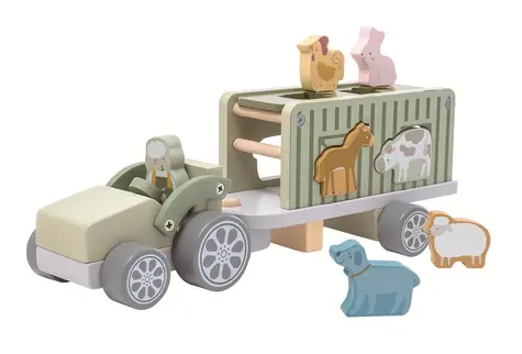 2Kids Toys Dřevěné auto se zvířátky / od 1 roku